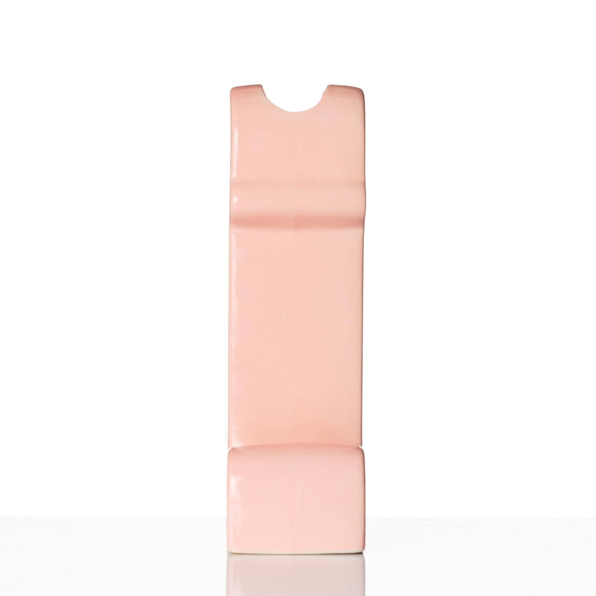 Ettore Sottsass, a 'Shiva' pink glazed ceramic vase, B.D Barcelona, post 1973.