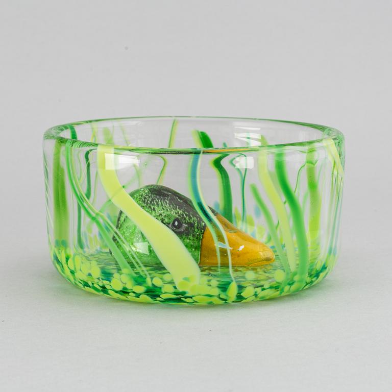 A Ernst Billgren glass bowl, for Kosta Boda.