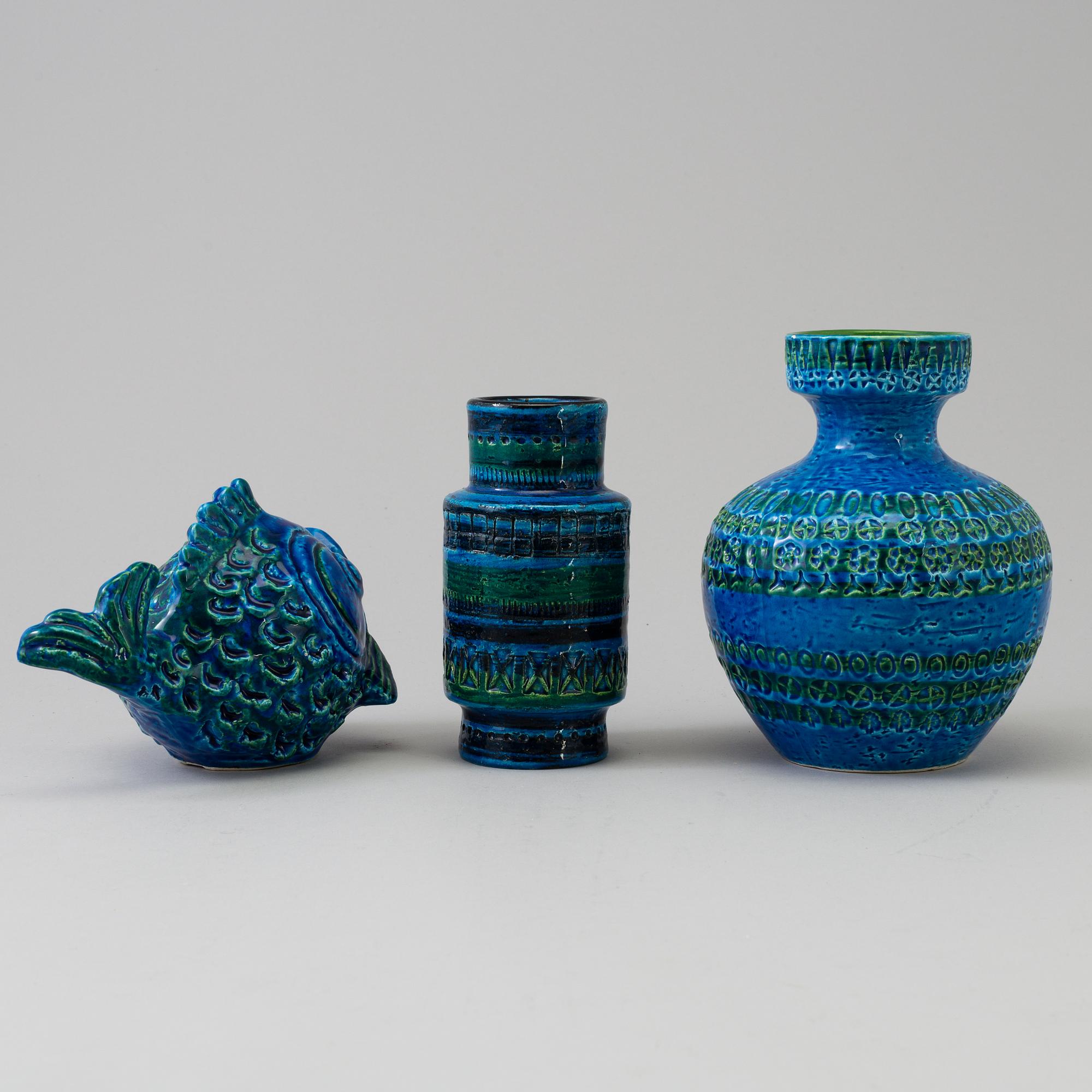 BITOSSI AND ITALICA ARS, four stoneware pieces from Italy, 1960's.