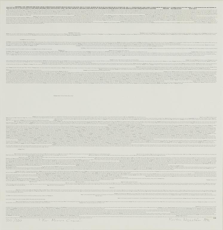 Martin Wickström, litografi, 1996, signerad 102/200.