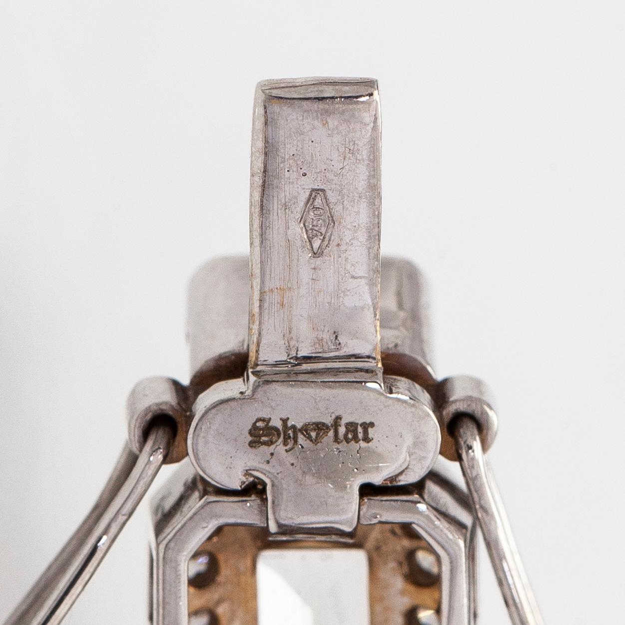 Armband, 18K vitguld med multifärgade safirer och diamanter.