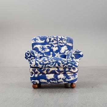 JOSEF FRANK, fåtölj modell 336 för Firma Svenskt Tenn 1900-talets senare del.