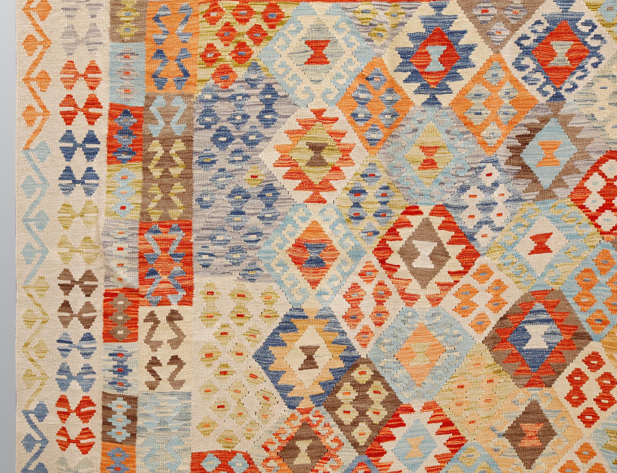 A kilim carpet, ca 350 x 258 cm.