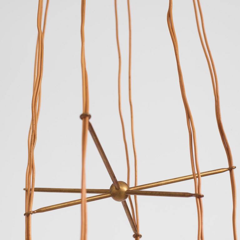 Hans Bergström, taklampa, modell "154/6", ateljé Lyktan, Åhus 1950-tal.