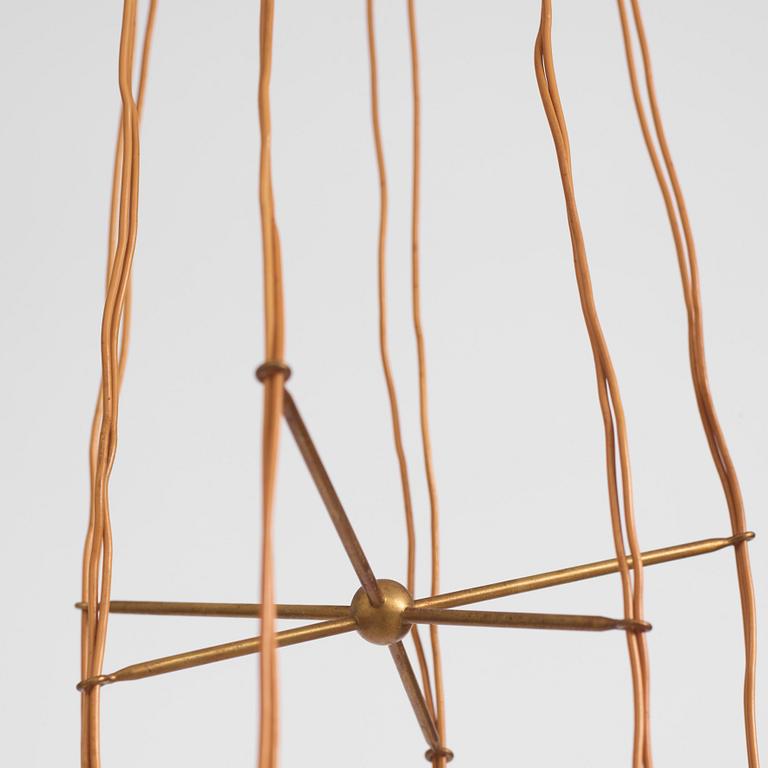 Hans Bergström, a rare ceiling lamp model "154/6", ateljé Lyktan, Åhus 1950s.