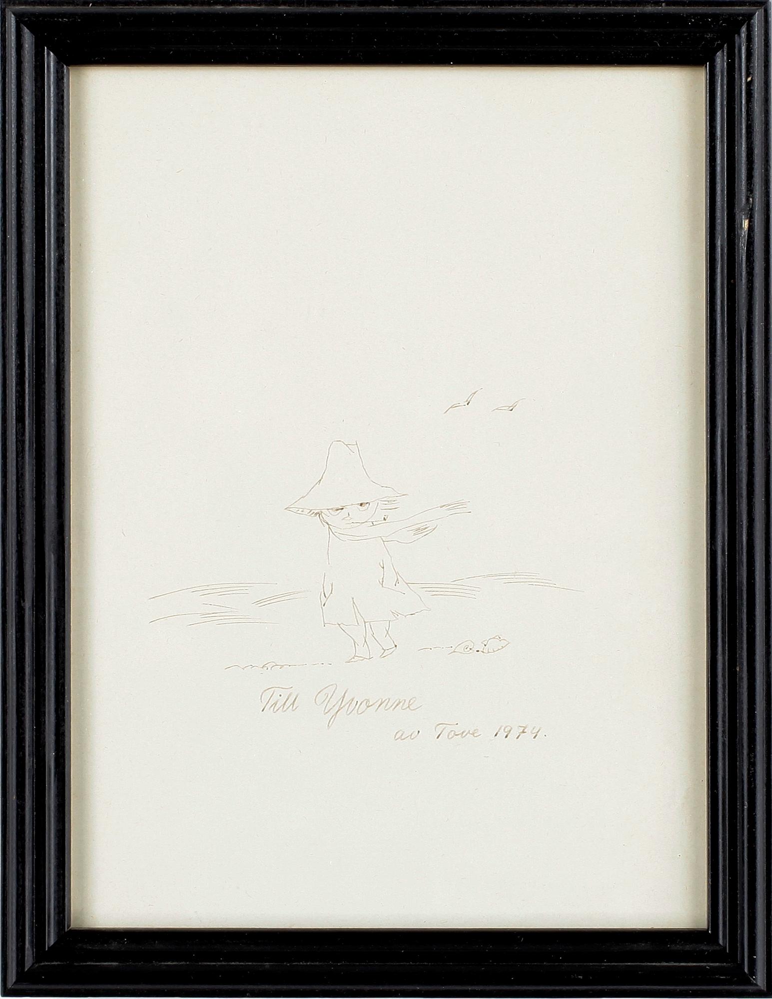 TOVE JANSSON, teckning, sign o dat 1974.