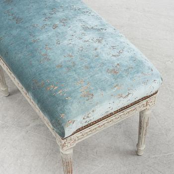 A Gustavian style bench, 20th century.