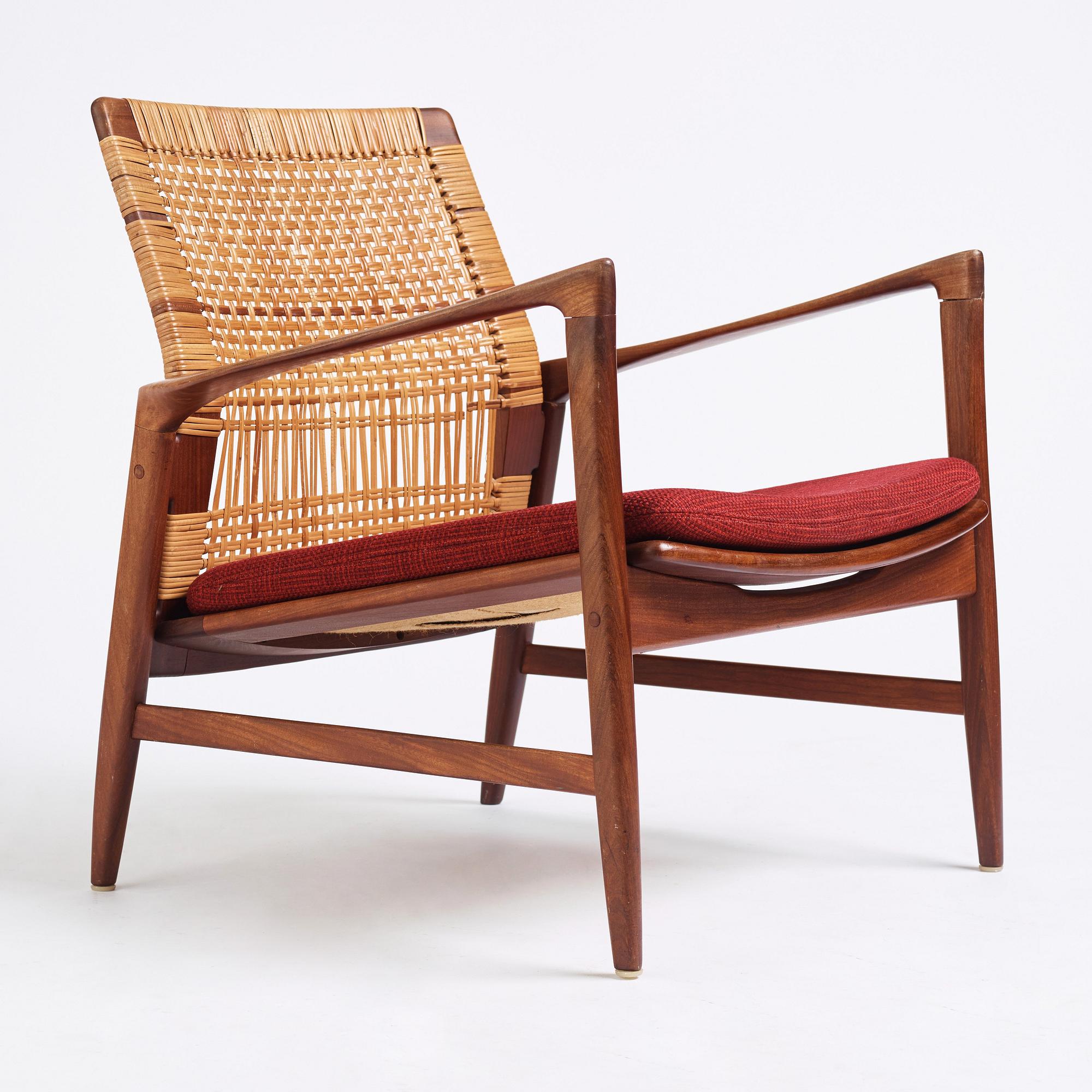 Ib Kofod-Larsen, an 'Åre' easy chair, model nr '809', Olof Persons Fåtöljindustri (OPE), Sweden, 1950-60s.