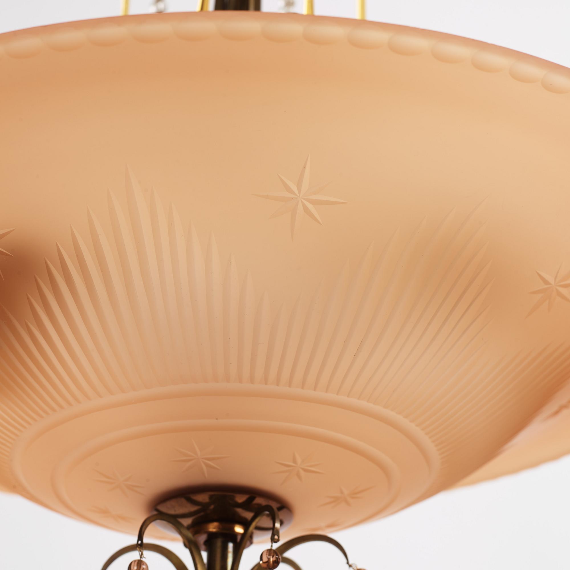 Harald Notini, taklampa, modell "6272", Arvid Böhlmarks Lampfabrik, 1920-30-tal.