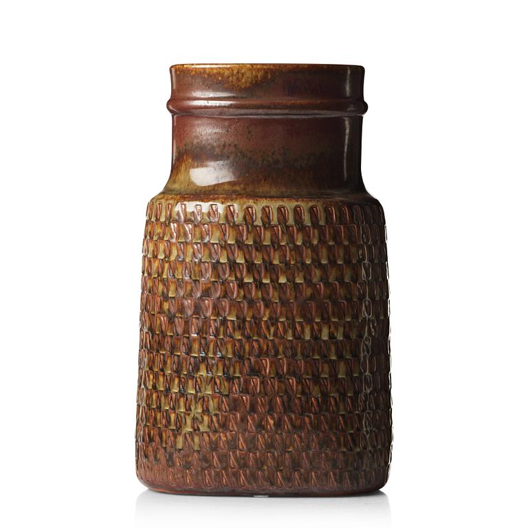 Stig Lindberg, a stoneware vase, Gustavsberg studio, Sweden 1969.