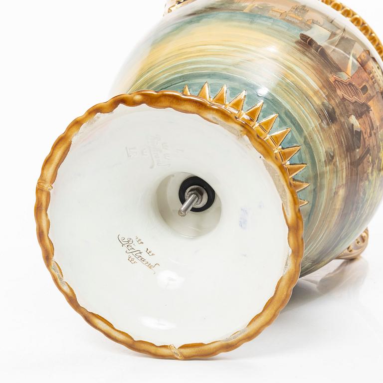 A creamware decorative urn, Rörstrand, Sweden, 1980-1920.