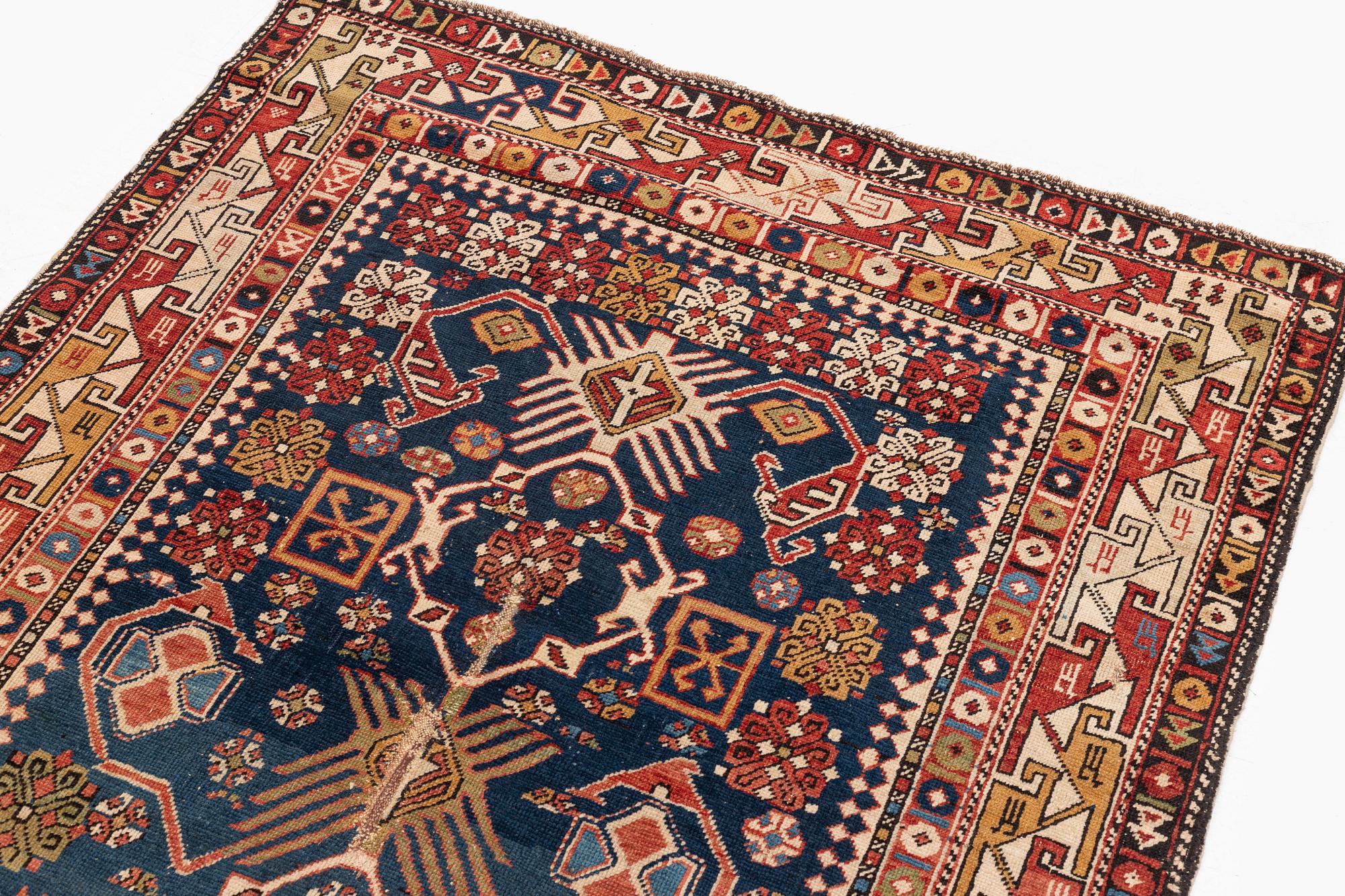 An antique Bidjov rug East Caucasus, c. 163 x 115 cm.