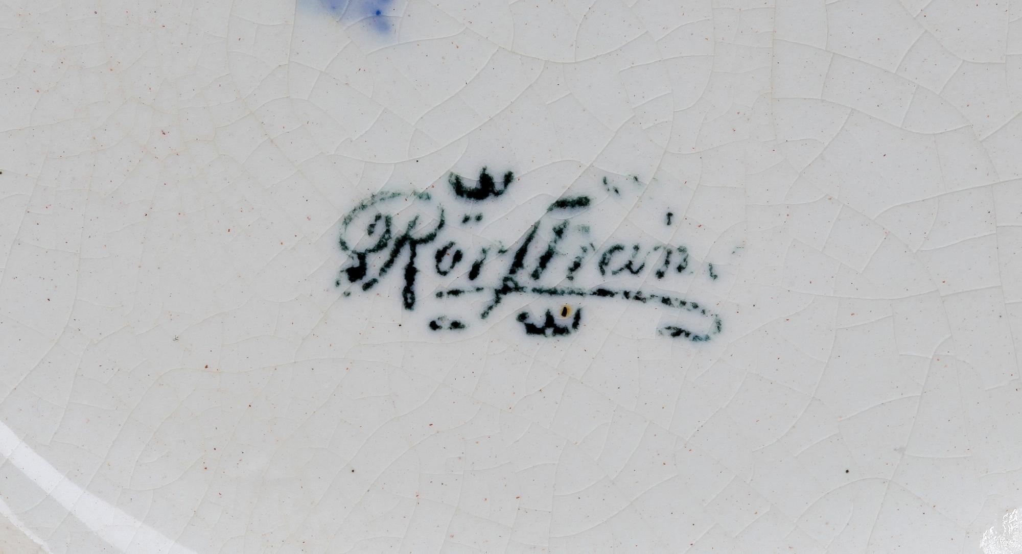 HÄNKELVASER, ett par, majolika, Rörstrand, sent 1800-tal.