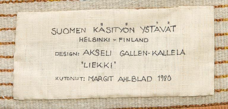 Akseli Gallen-Kallela, ryarug for Friends of Finnish Handicraft. Circa 195 x 120 cm.