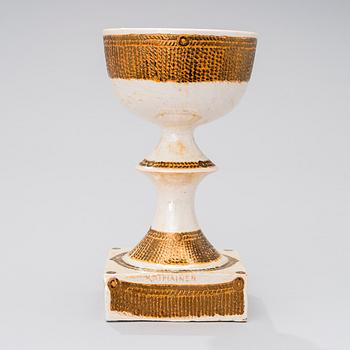 BIRGER KAIPIAINEN, A GOBLET. Signed Kaipiainen.