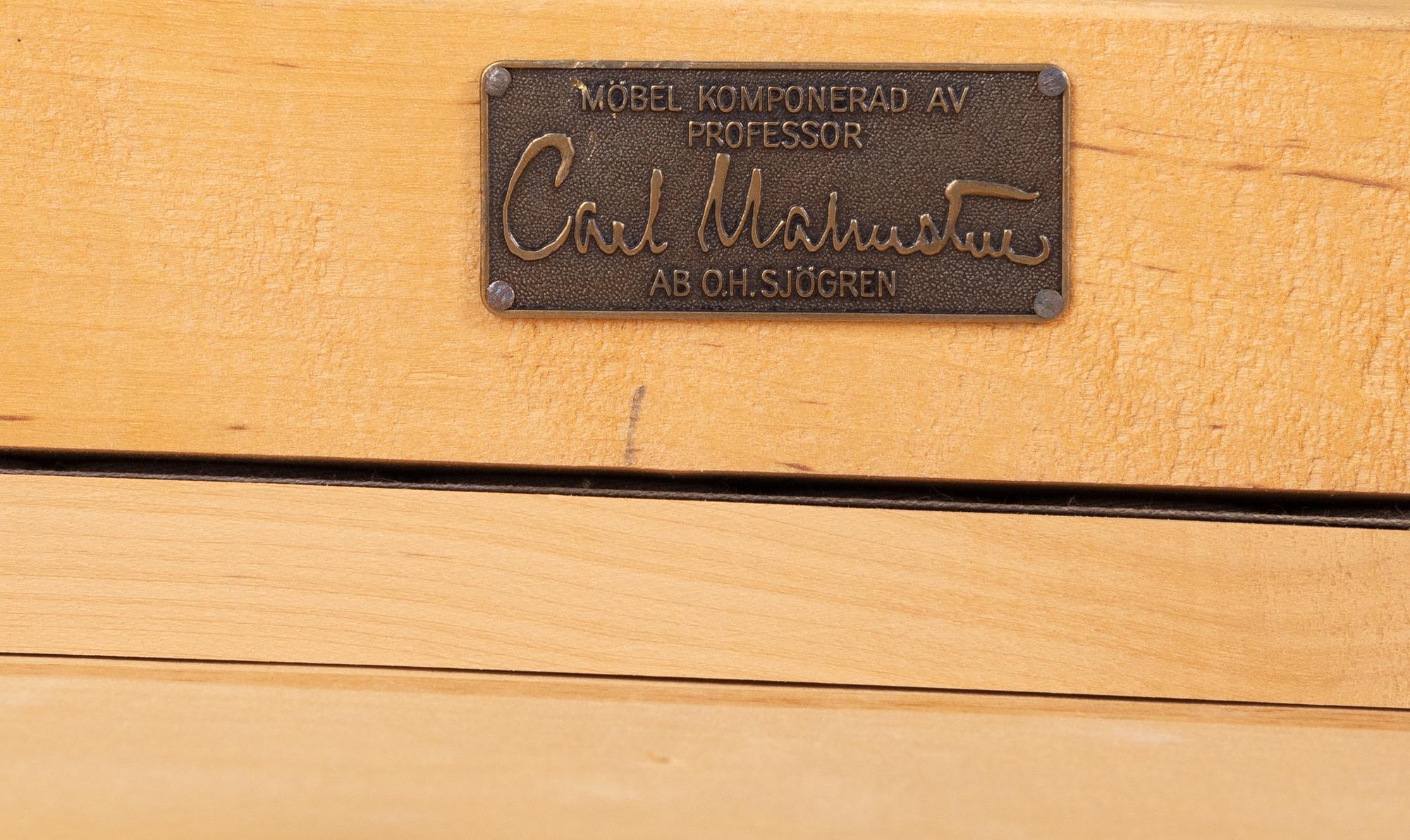 Carl Malmsten, a set of 3 "Talavid" armchairs, OH Sjögren, second half of the 20th century.