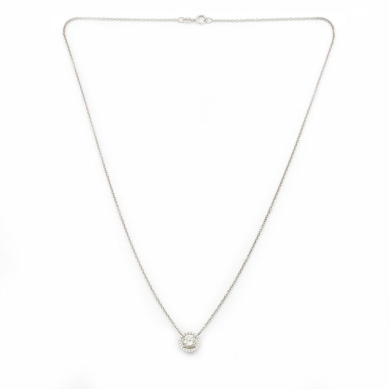 Necklace 18K white gold with brilliant-cut diamonds, accompanying report IGI.