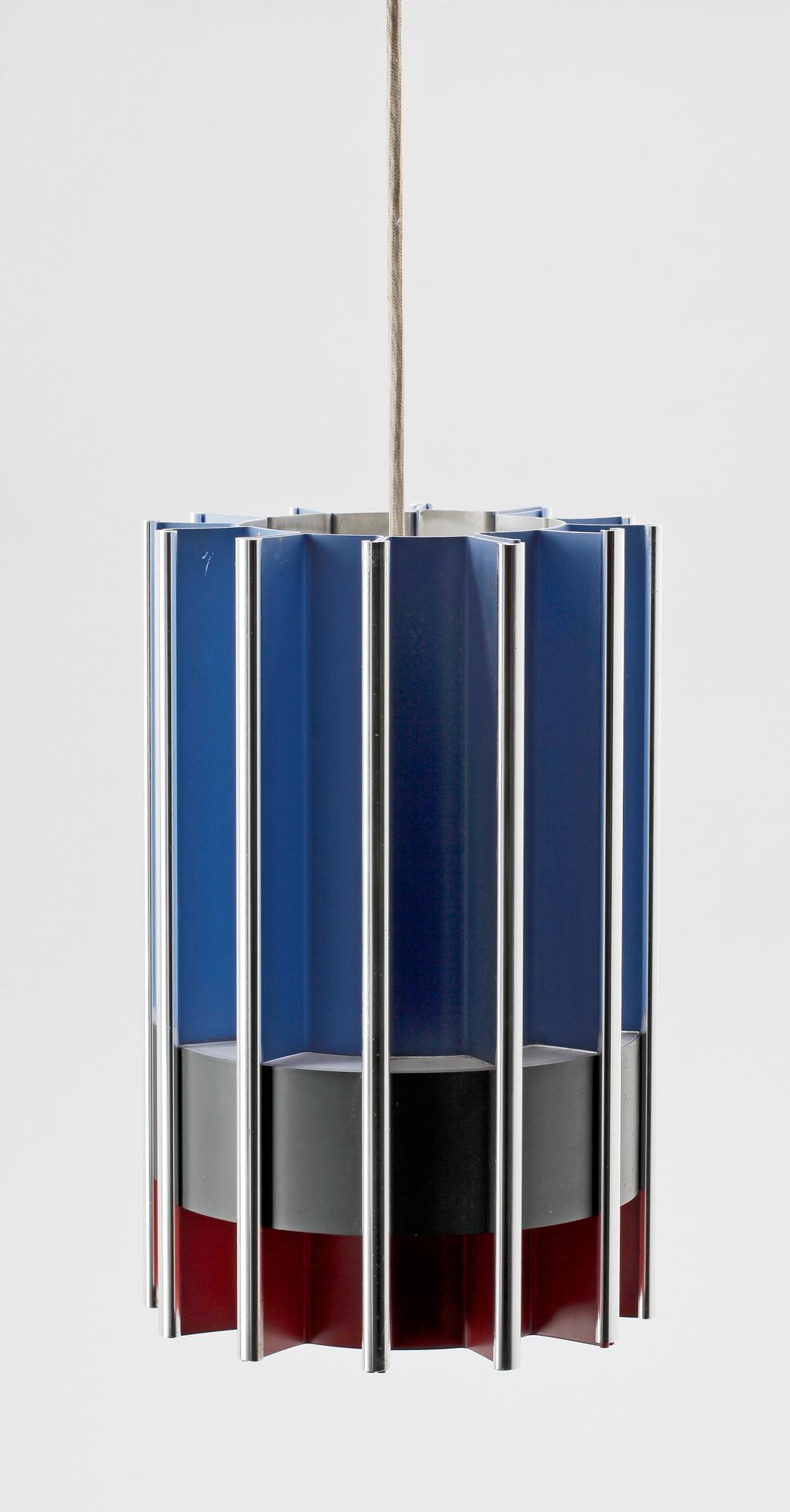 TAKLAMPA, aluminium, Bent Karlby, Lyfa, Danmark, 1900-talets andra hälft.