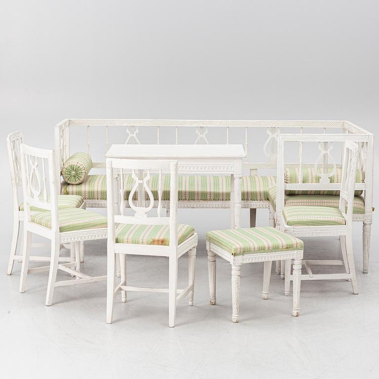 Salongsgrupp, gustaviansk, 1800-talets början.