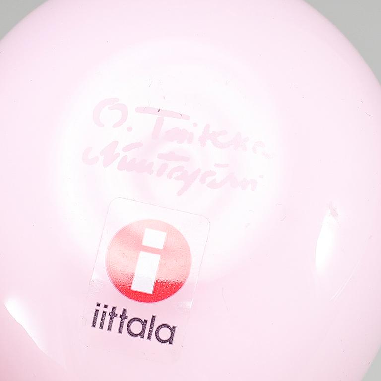 OIVA TOIKKA, a glass bird, Puffball, Valentine's Day 2010, signed O.Toikka, Nuutajärvi.