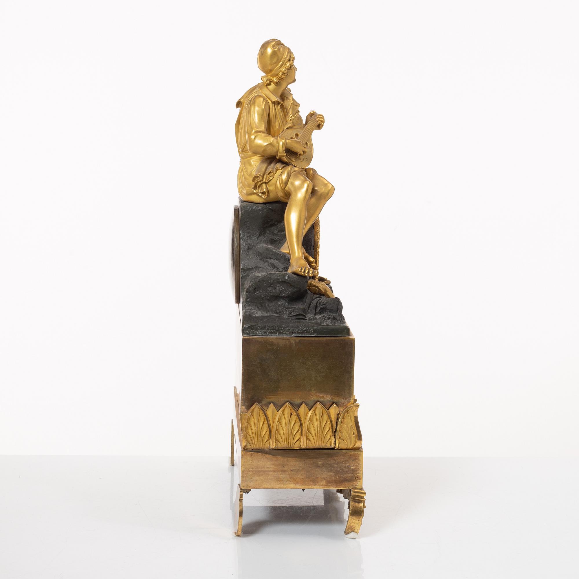 A late Empire mantle clock, France, mid-19th Century.