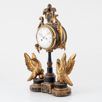 A mantle clock, around 1800.
