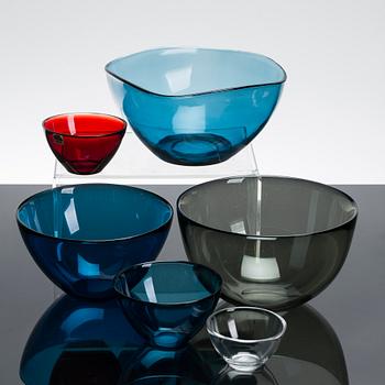 SKÅLAR, ca 16 st, glas "Fuga", Orrefors.