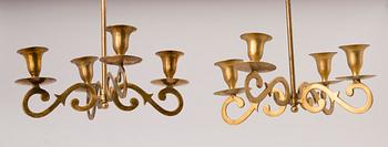 Set of seven 20th Century brass objects.