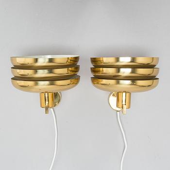 Hans-Agne Jakobsson, a pair of mid-20th century 'V361' wall lights for AB Markaryd.
