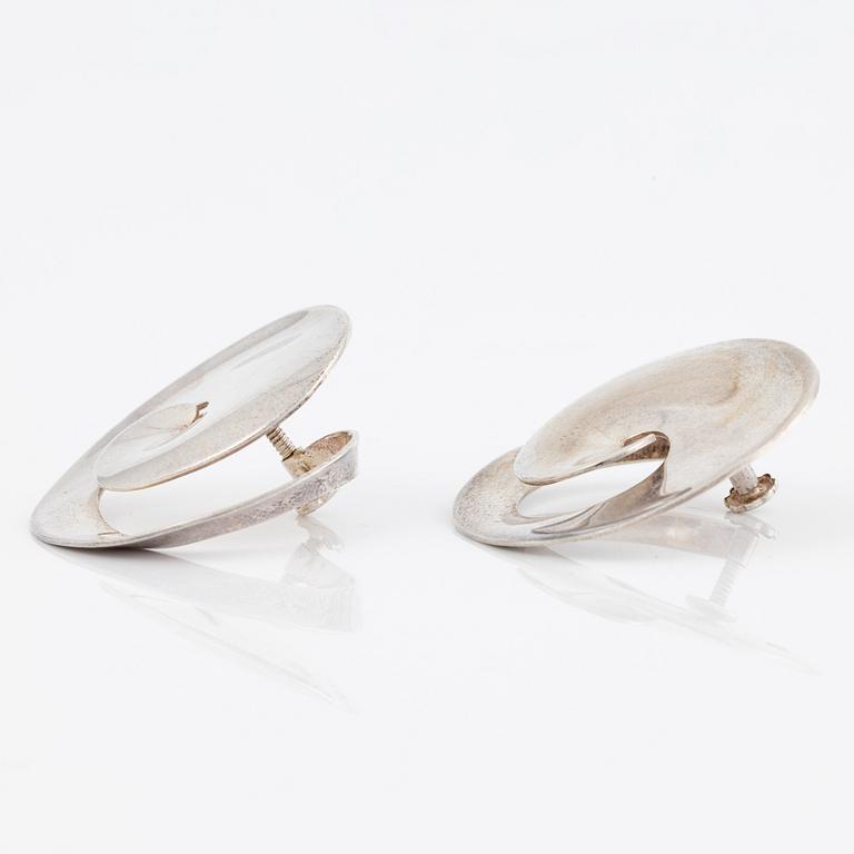 Vivianna Torun Bülow-Hübe for Georg Jensen, earrings, silver.
