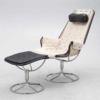 Bruno Mathsson, armchair with footstool "Jetson", DUX, and Bruno Mathsson International, Värnamo.