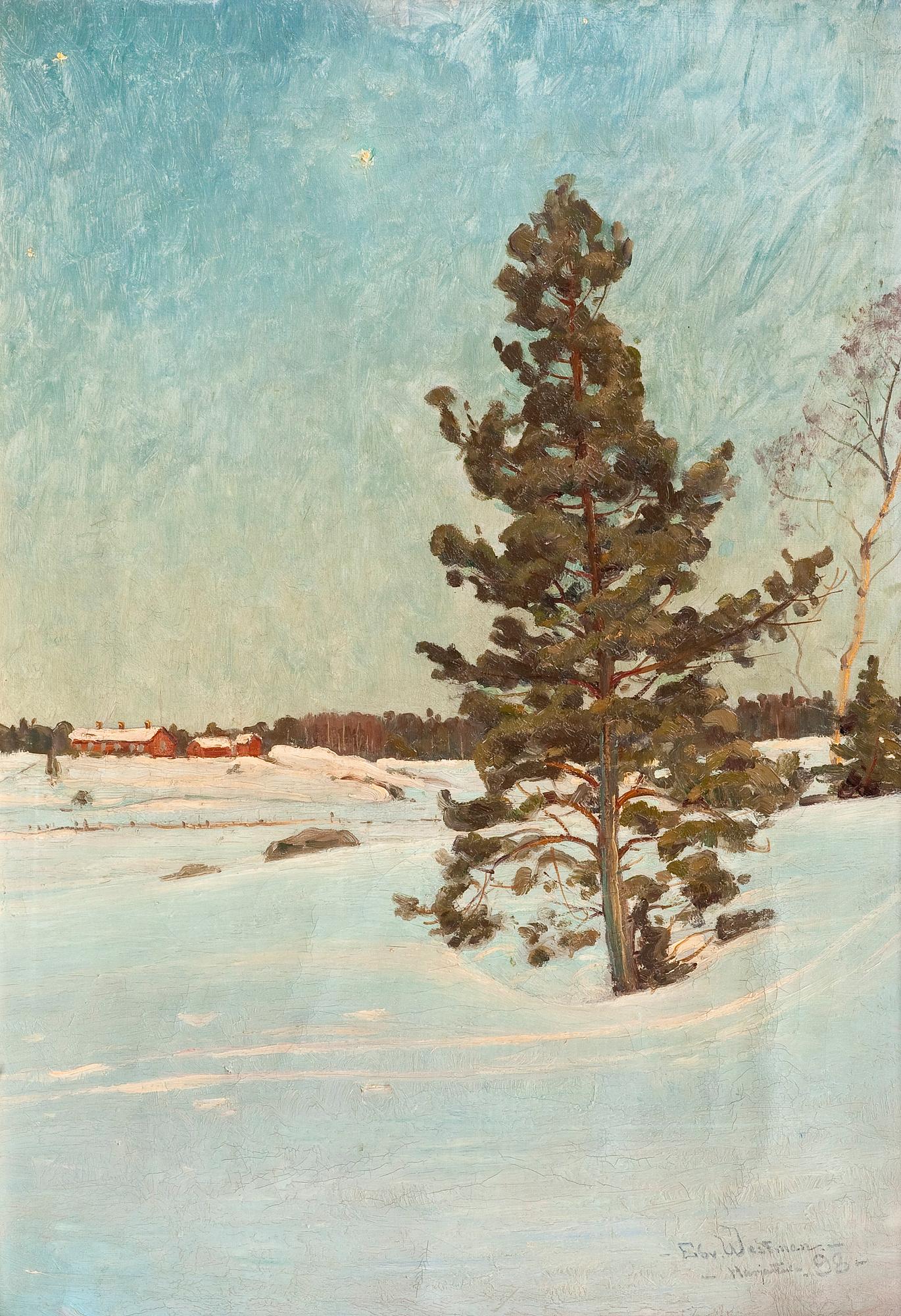 Edvard Westman, A SUNNY WINTER LANDSCAPE.