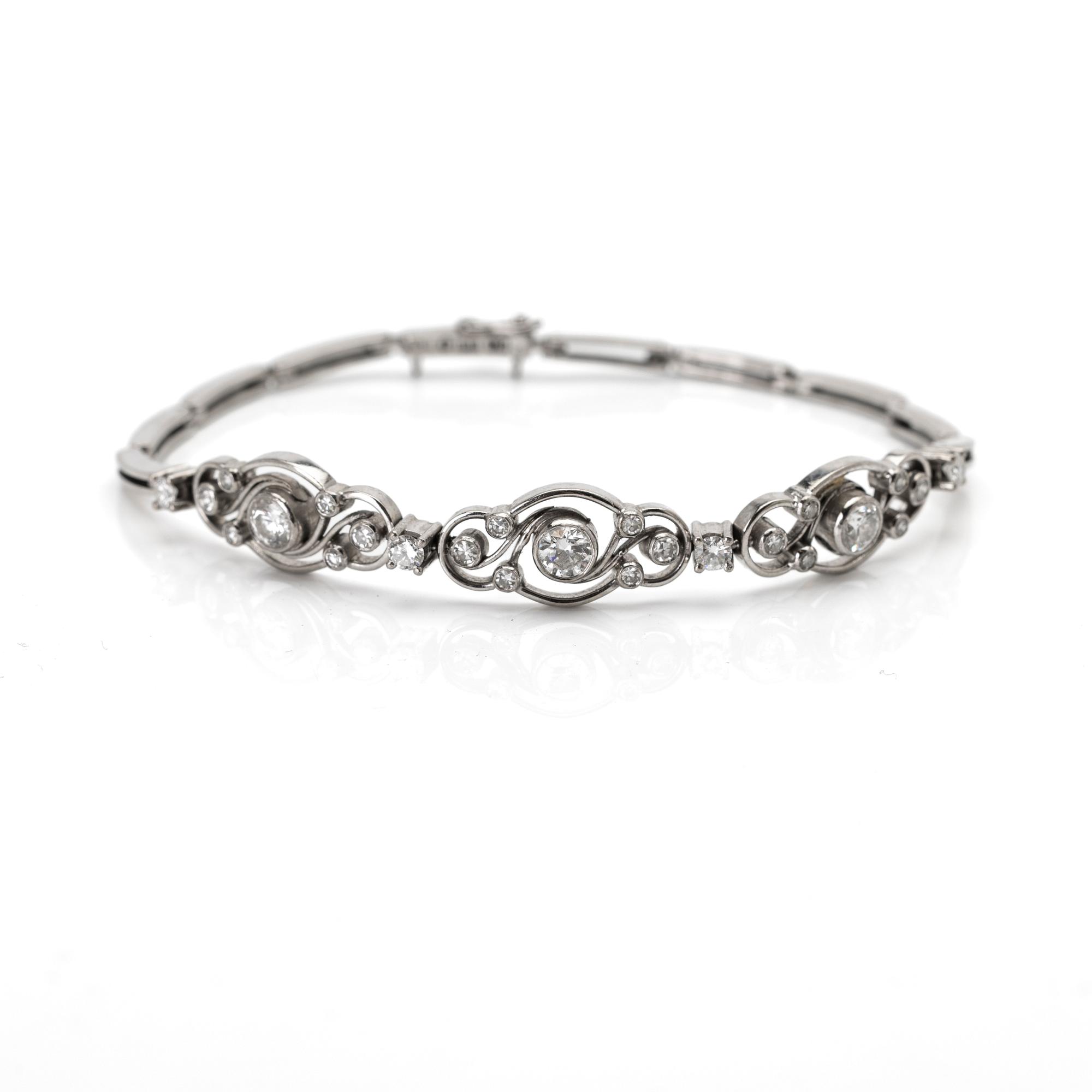 Bracelet, 18K gold and diamonds, CGH, Stockholm, 1961.