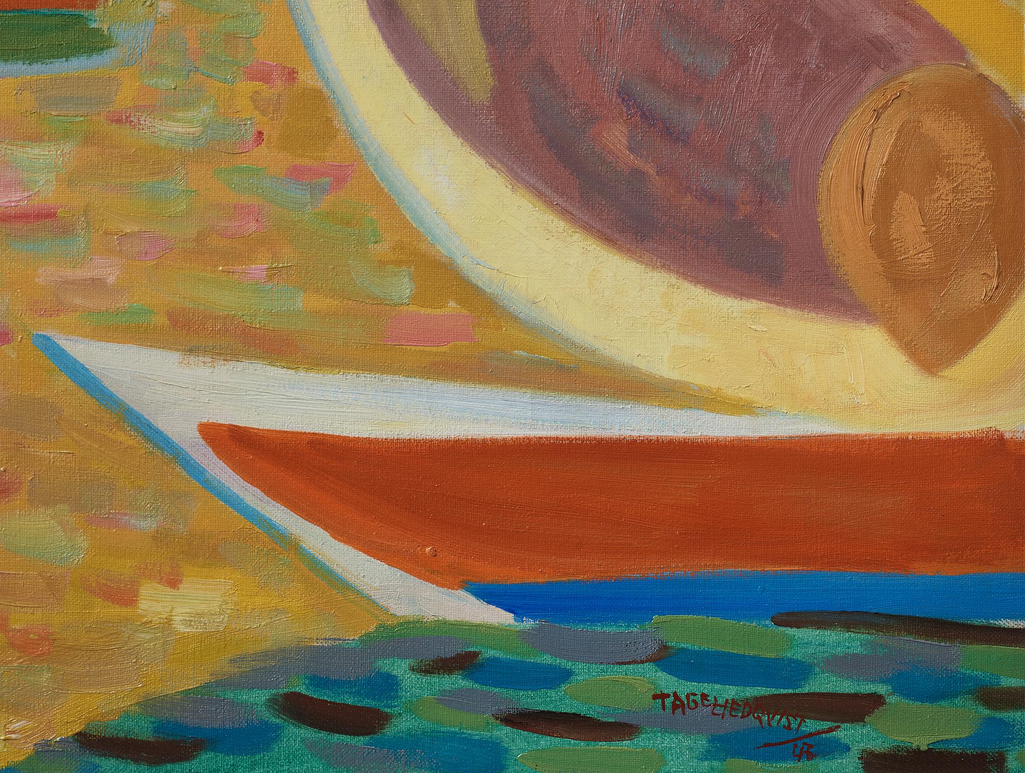 Tage Hedqvist, olja på duk, signerad och daterad 1945.