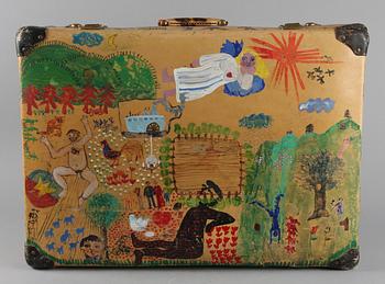 RESVÄSKA, målad av Kristina Digman.