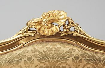 BERGÈRER, ett par, rokokostil, 1900-tal.