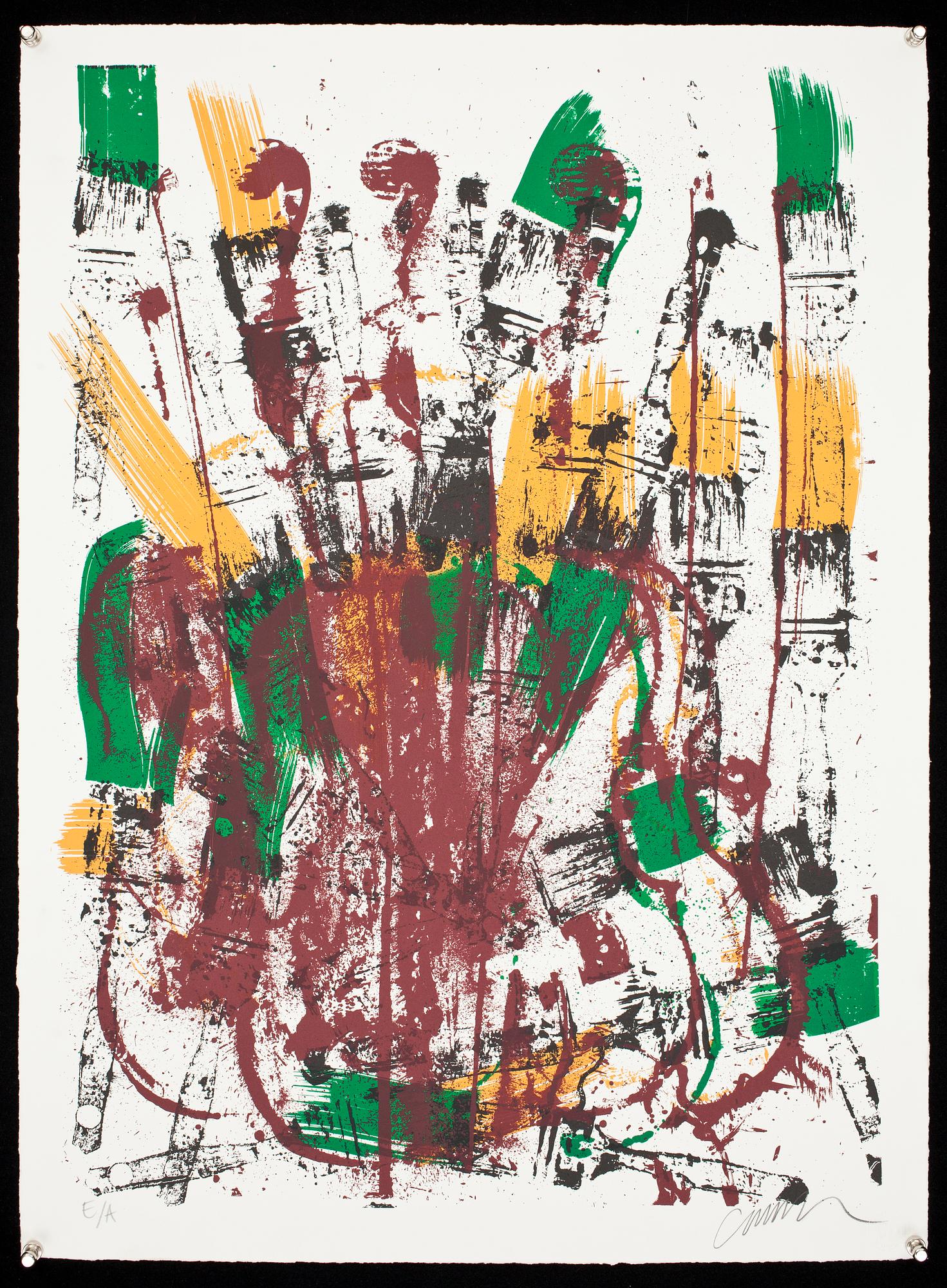 FERNANDEZ ARMAN, färglitografi, E.A, sign.