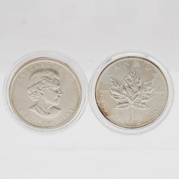 11 st 1oz mynt 999 silver.