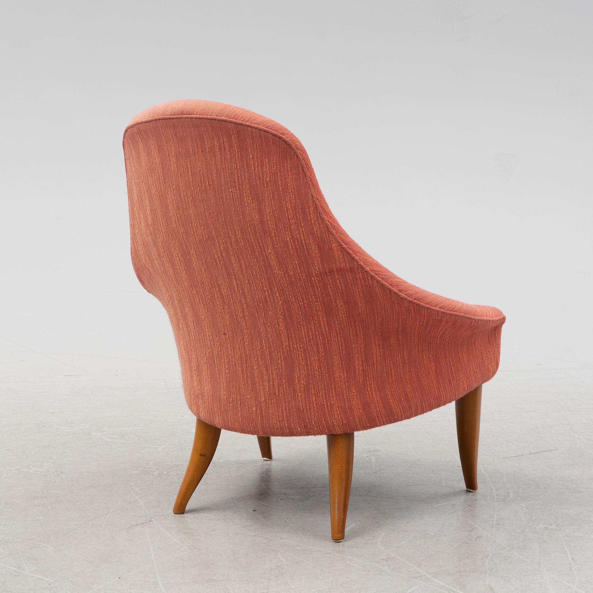 Kerstin Hörlin-Holmquist, a 'Lilla Eva' easy chair from Nordiska Kompaniet's 'Paradiset'-series, designed 1958.