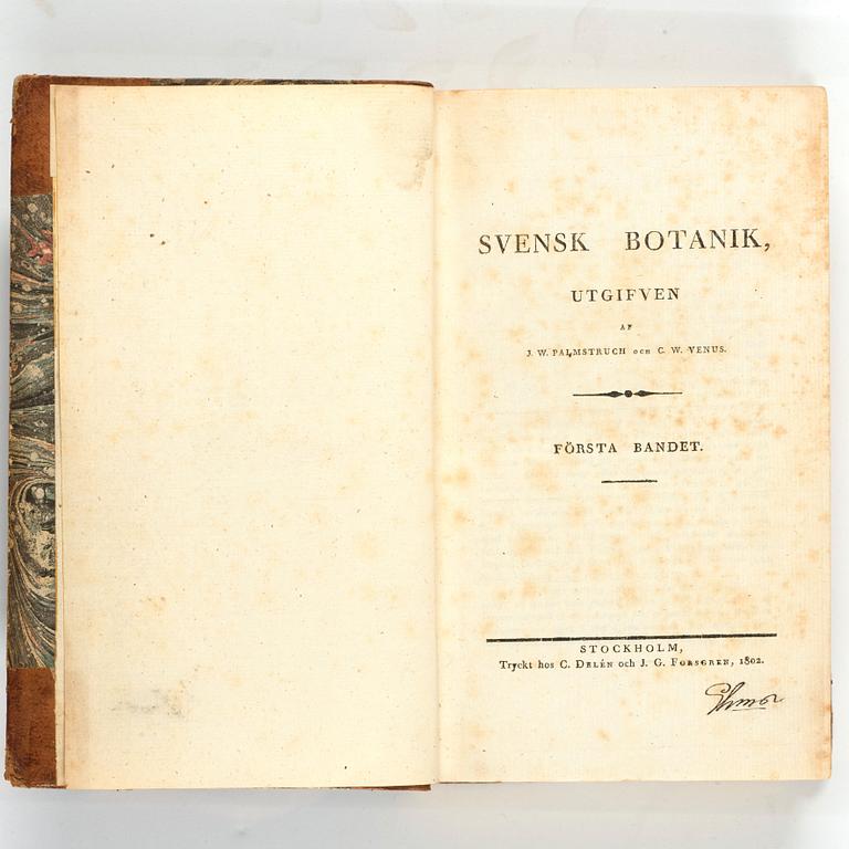 Johan Wilhelm Palmstruch, Svensk botanik, Johan Wilhelm Palmstruch, 1-11[all published].