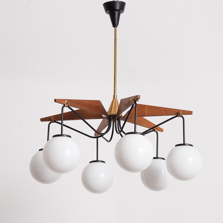 Ceiling lamp, Italy, second half of the 20th century.