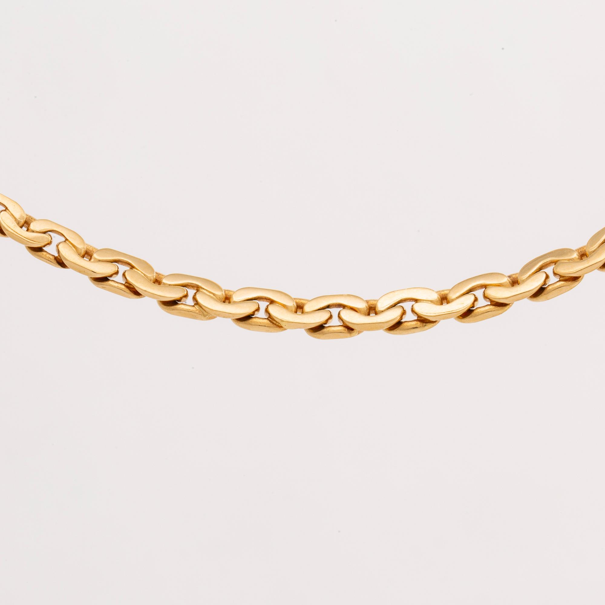 GULDKEDJA 18K guld  doserad fasad pansarlänk, 19,2 g, ca 45 x 0,5 cm, G Dahlgren & Co.