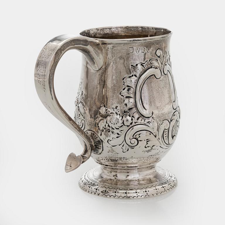 Dorothy Langlands, mugg, sterlingsilver, Newcastle, England 1806/1807.