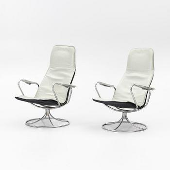 Tord Björklund, a pair of swivel lounge armchairs, 'Exen', IKEA, 1988.