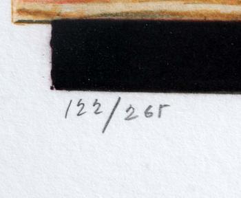 PHILIP VON SCHANTZ, färglitografi, "Rött", 122/265, sign o dat -78.