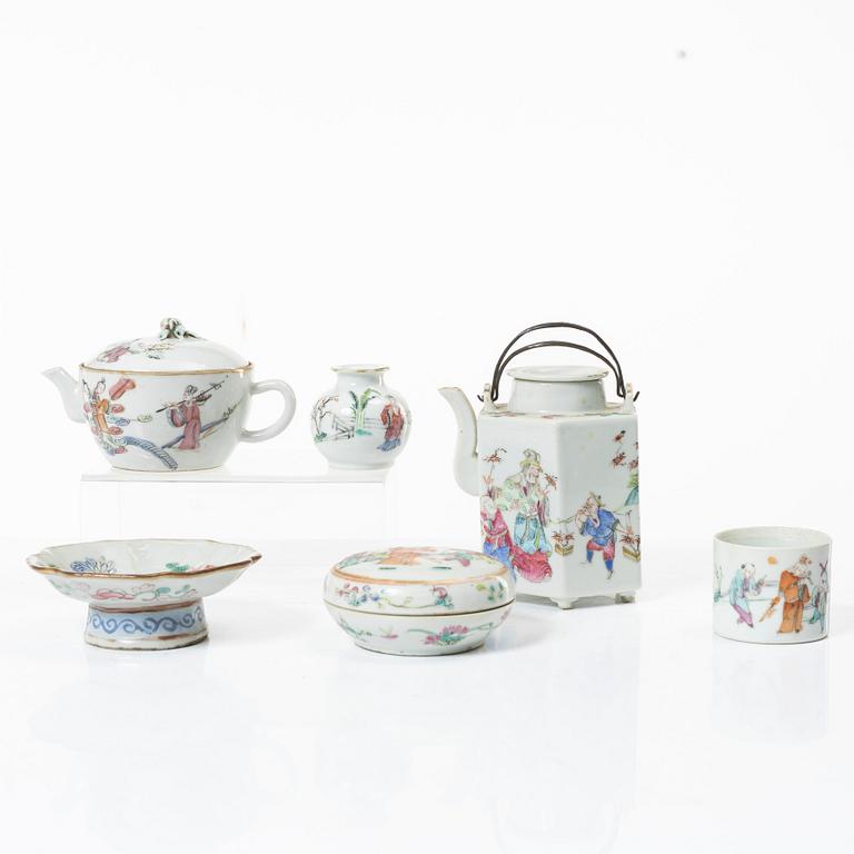 Servisdelar, 6 st, porslin, Kina, 1900-talets början.