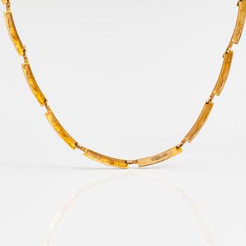 BJÖRN WECKSTRÖM, HALSBAND "Tundra", 14K guld, Lapponia 1965.