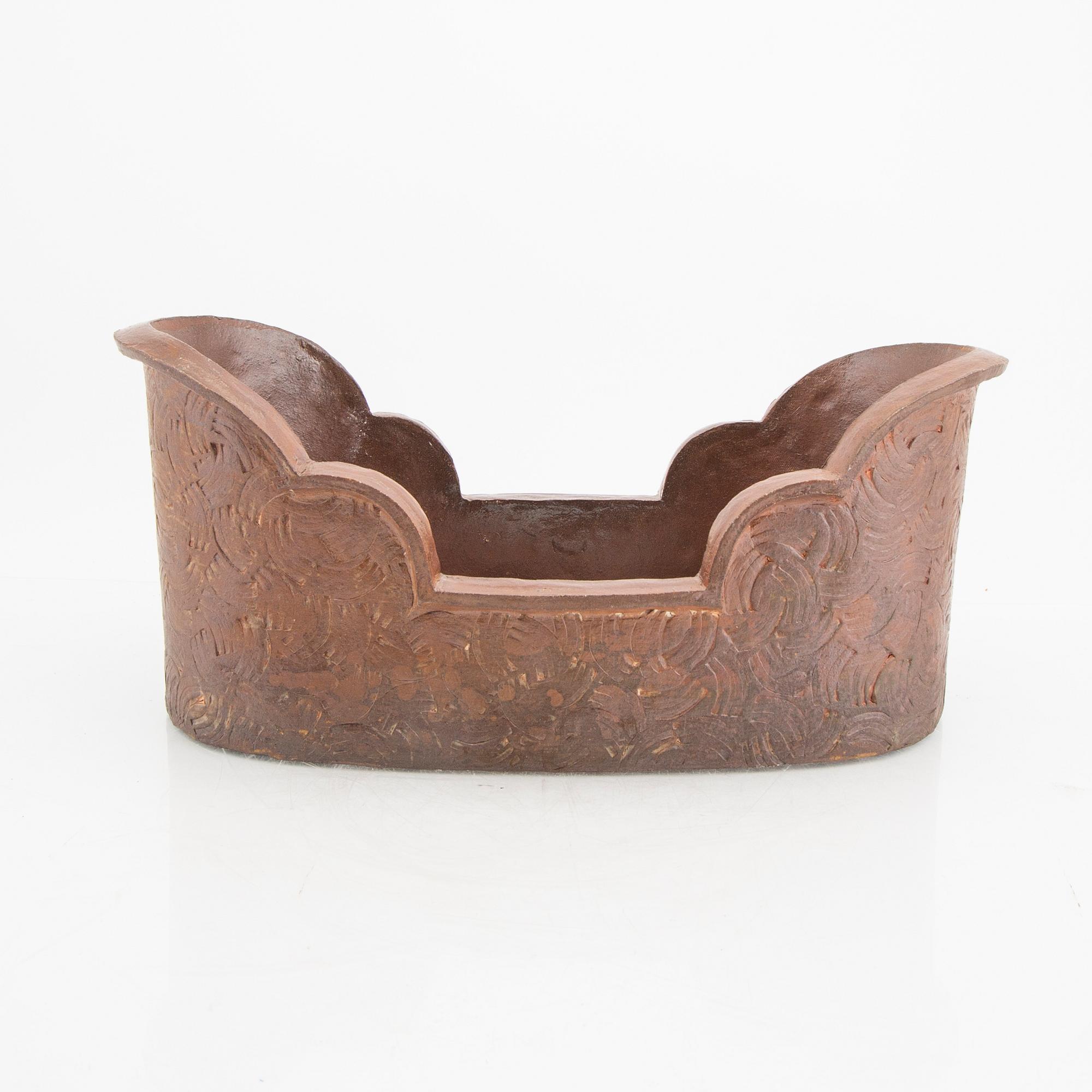 Signe Persson-Melin,  a signed saltglazed stoneware urn.