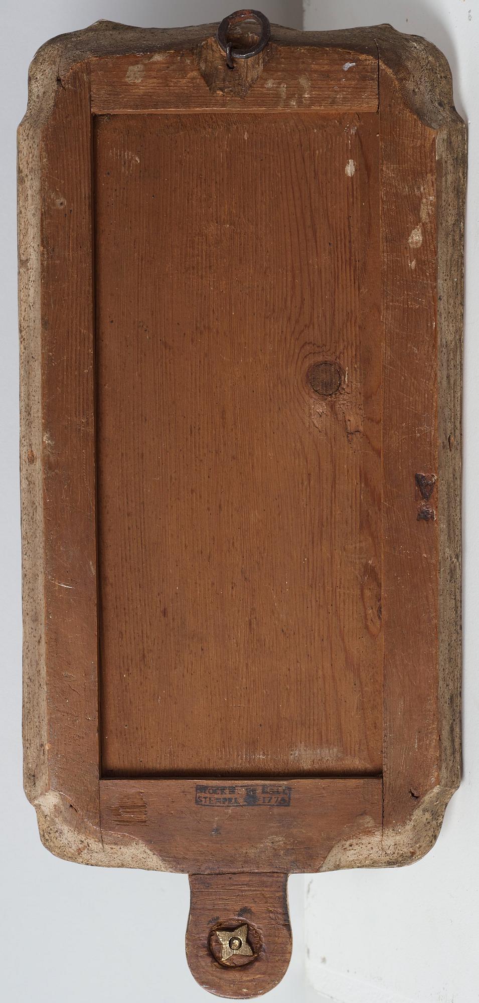 SPEGELLAMPETTER, för ett ljus, ett par, av Johan Åkerblad 1775 (mästare i Stockholm i 1758-1799), rokoko.