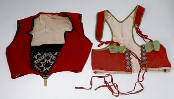 PARTI FOLKDRÄKTSDELAR, 1800-1900-tal.